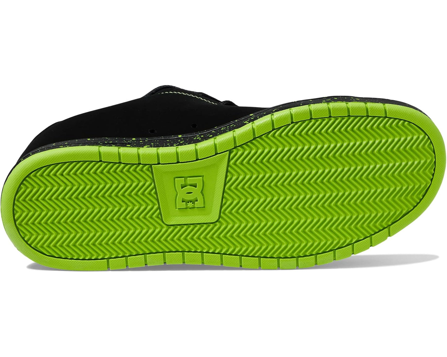 Men's DC Gaveler Casual Low Top Skate Shoes Sneakers Black/Lime Green