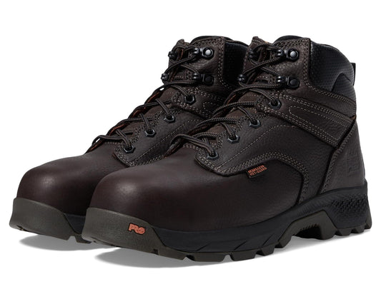 Men's Timberland PRO Titan EV 6 Composite Safety Toe Internal MetGuard Industrial Work Boot Brown