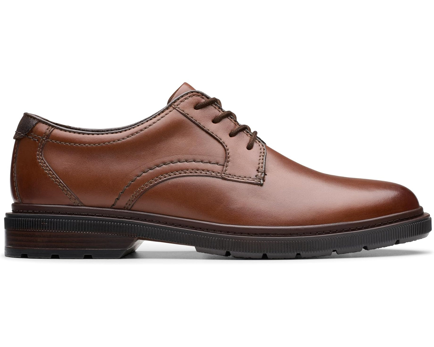 Men's Clarks Burchill Derby Dark Tan Leather