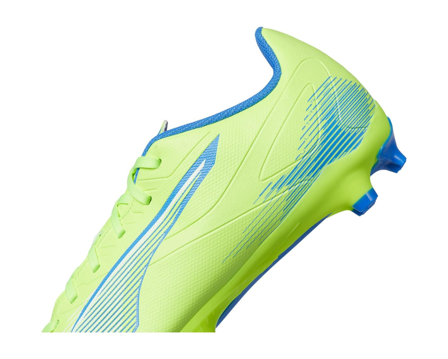 Men's PUMA Ultra 5 Play Firm, Artificial Ground Soccer Cleats Fizzy Apple-Puma White-Bluemazing