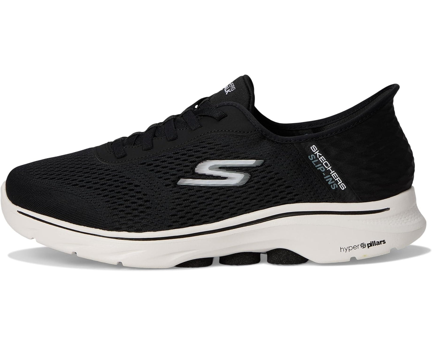 Men's SKECHERS Performance Go Walk 7 - Free Hand 2 Hands Free Slip-Ins Black/White