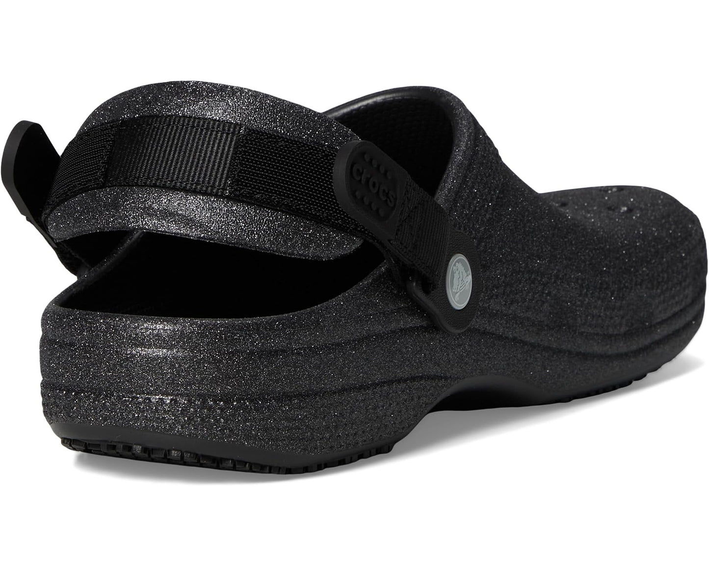 Unisex Crocs Work Classic Work Clogs Black Glitter