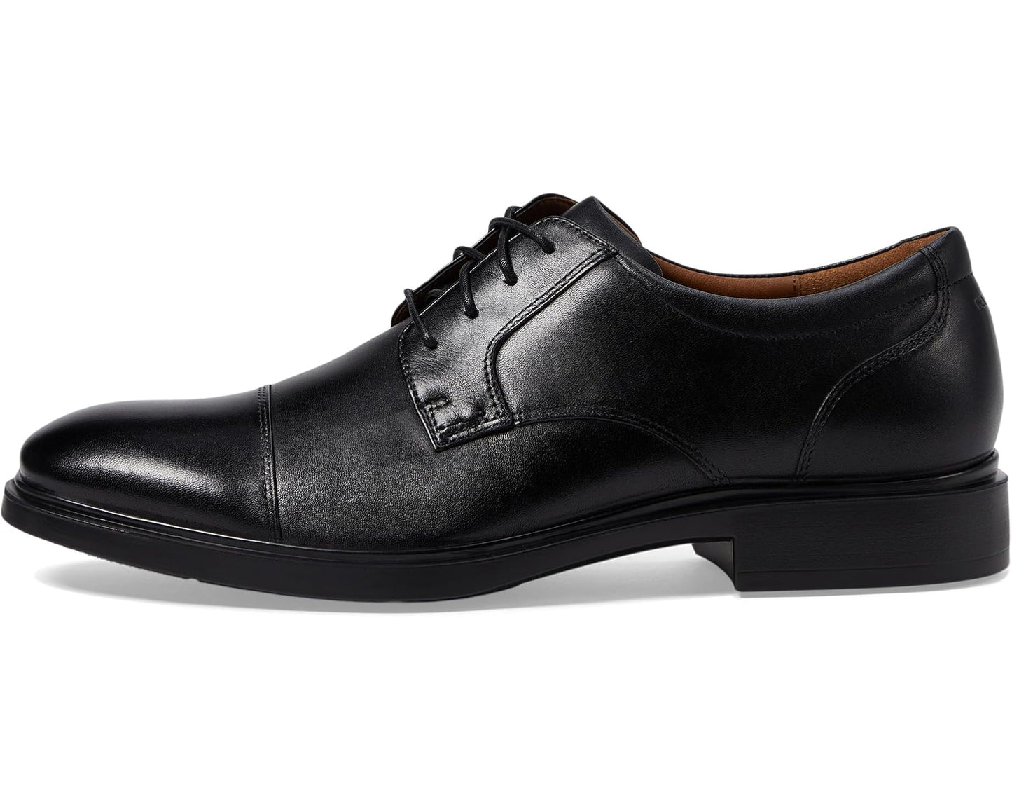 Men's Florsheim Forecast Waterproof Cap Toe Oxford Black Smooth