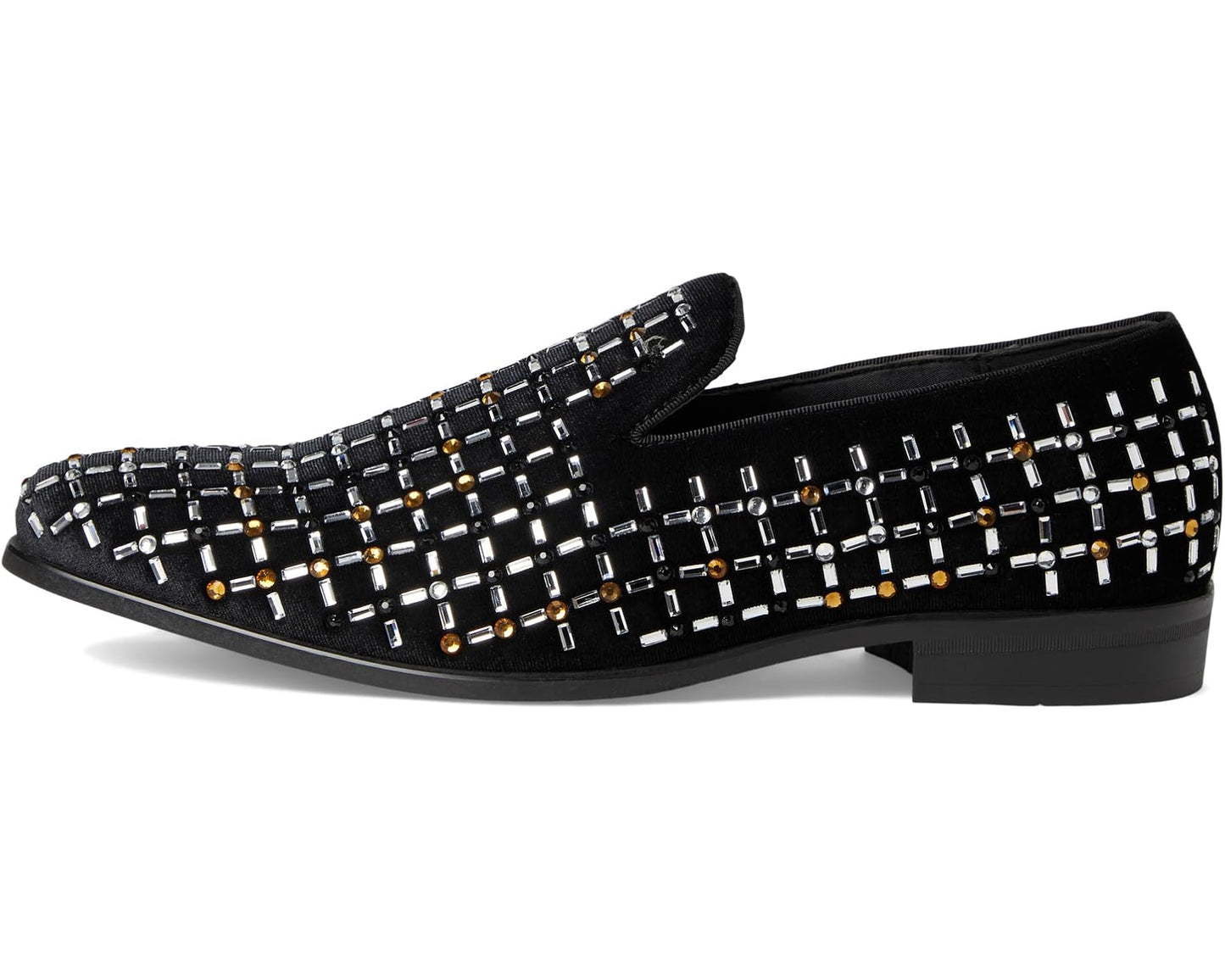 Men's Stacy Adams Stallford Rhinestone Slip-On Black Multi