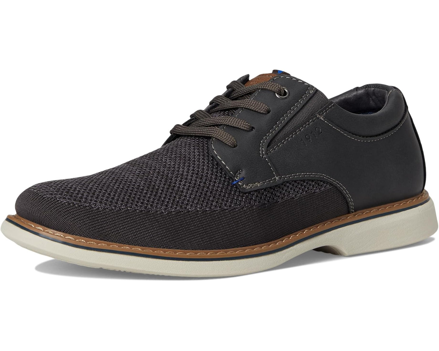 Men's Nunn Bush Otto Knit Plain Toe Oxford Gray