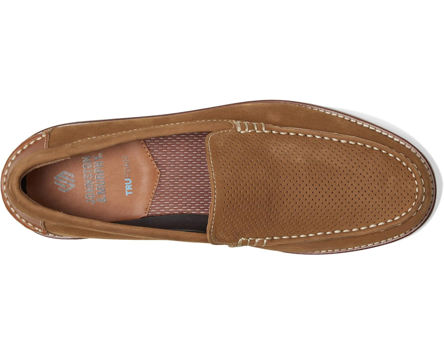 Men's Johnston & Murphy Upton Perfed Venetian Snuff Nubuck