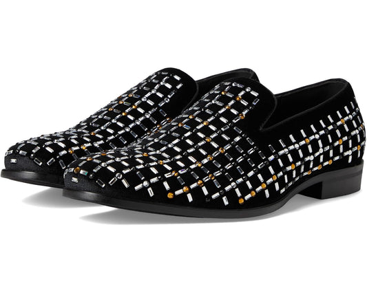 Men's Stacy Adams Stallford Rhinestone Slip-On Black Multi