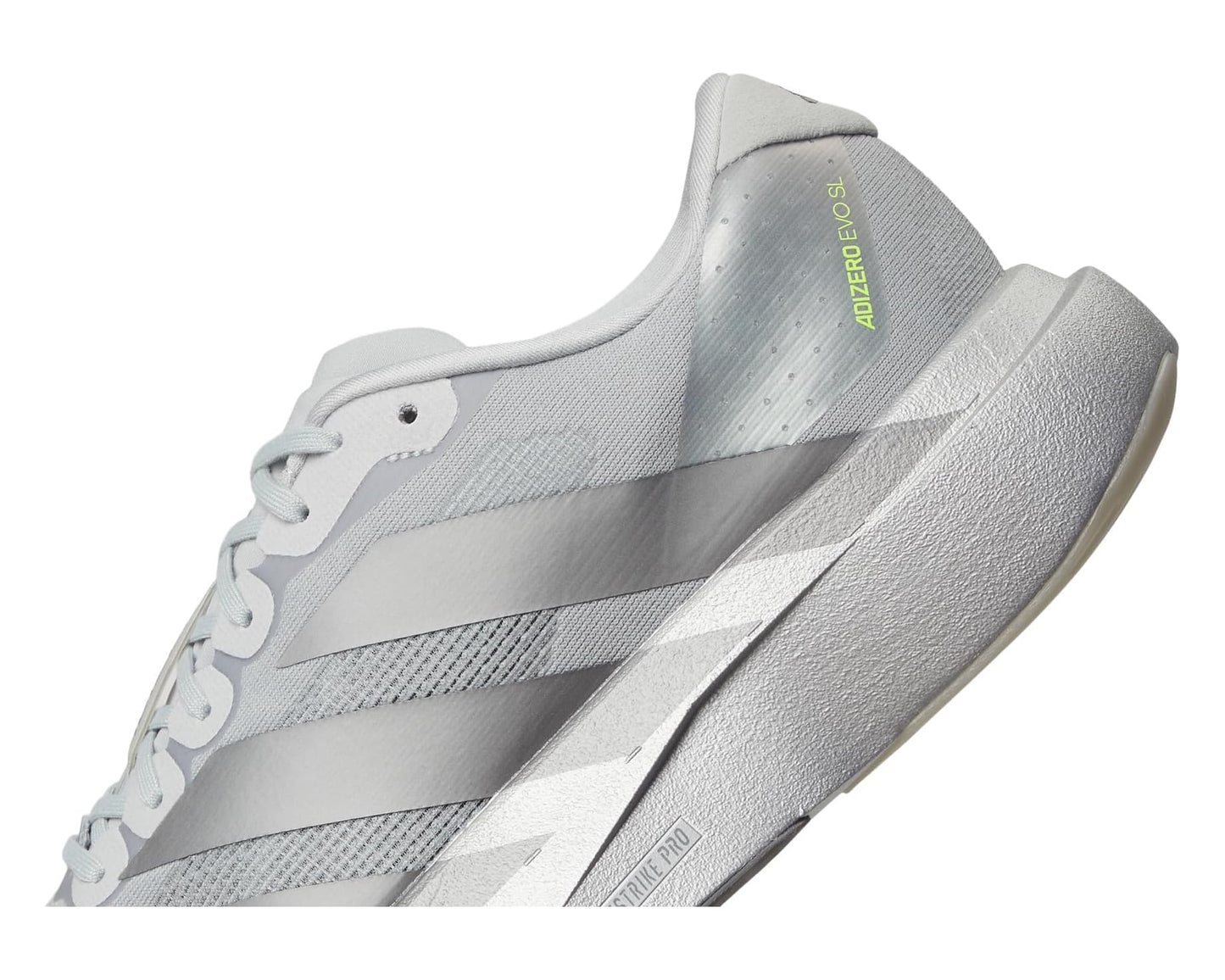 Men's adidas adiZero Evo SL Running Shoes Silver Metallic/Iron Metallic/Halo Silver