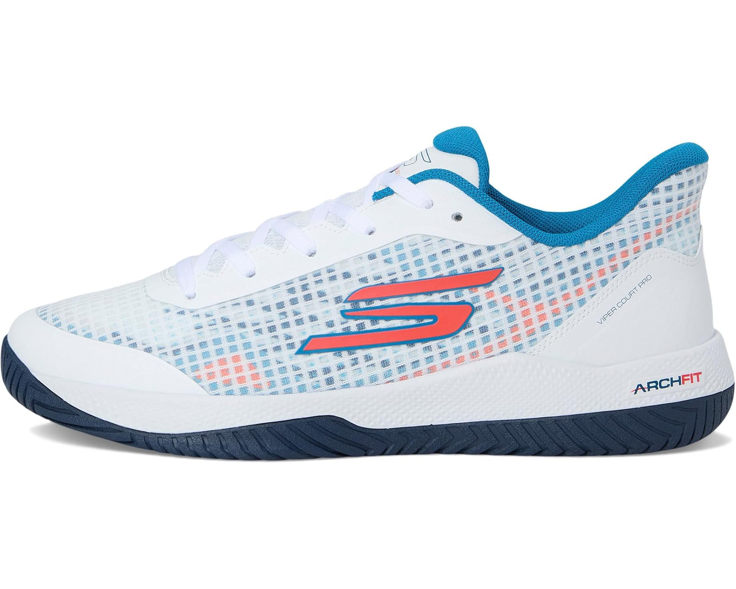 Men's SKECHERS Pickleball Viper Court Pro Sneaker White/Turquoise