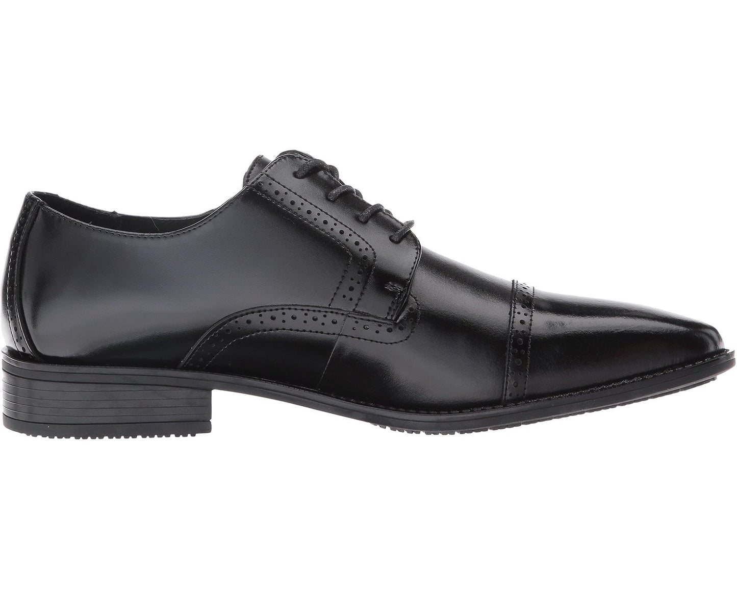 Men's Stacy Adams Abbott Slip Resistant Cap Toe Oxford Black