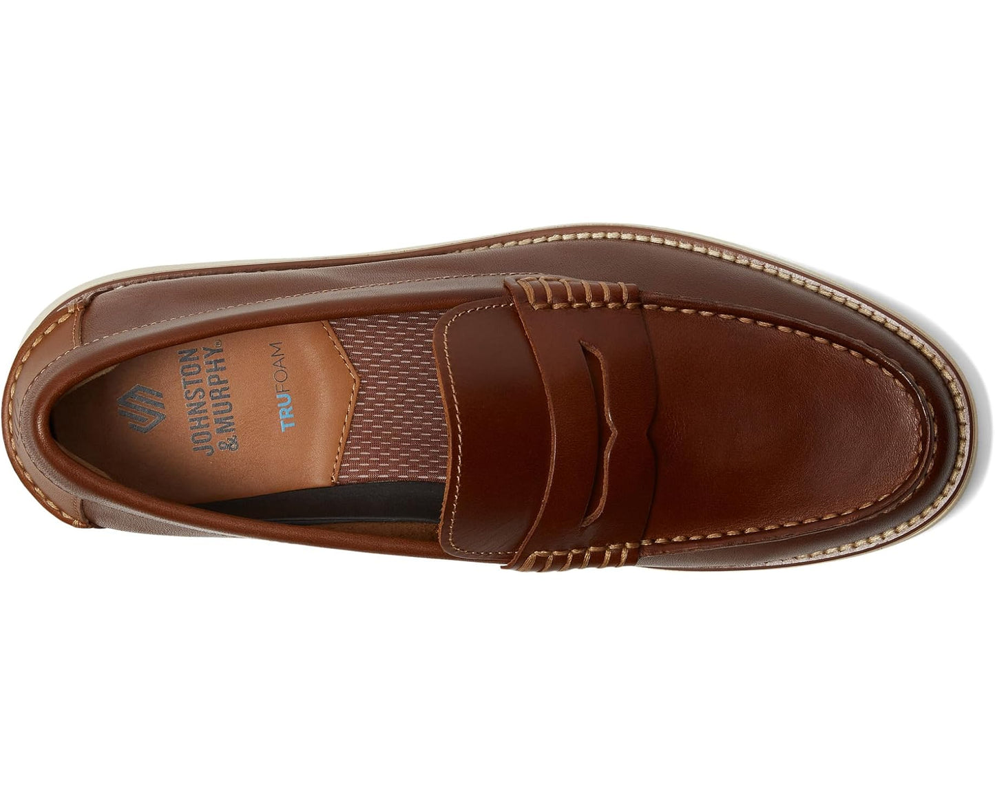Men's Johnston & Murphy Upton Penny Tan Full Grain