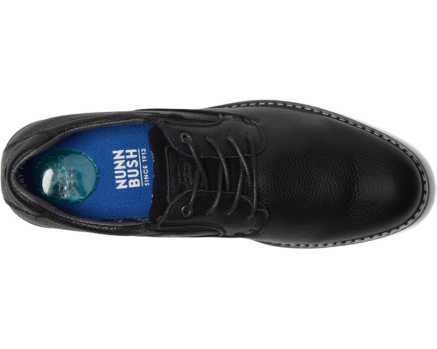 Men's Nunn Bush Bayridge Plain Toe Oxford Black