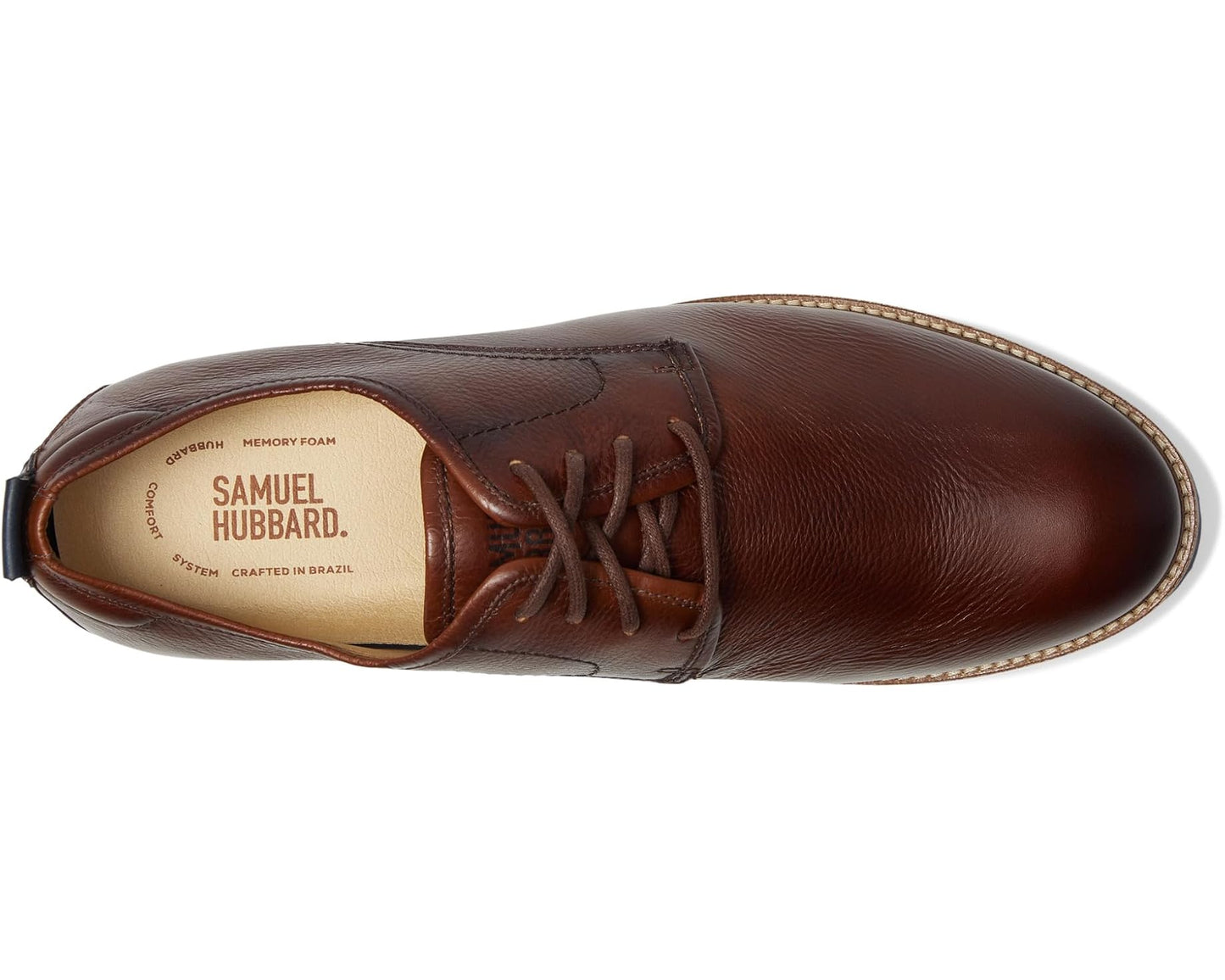 Men's Samuel Hubbard Featherlight Founder Oxford Brown Tumbled Leather