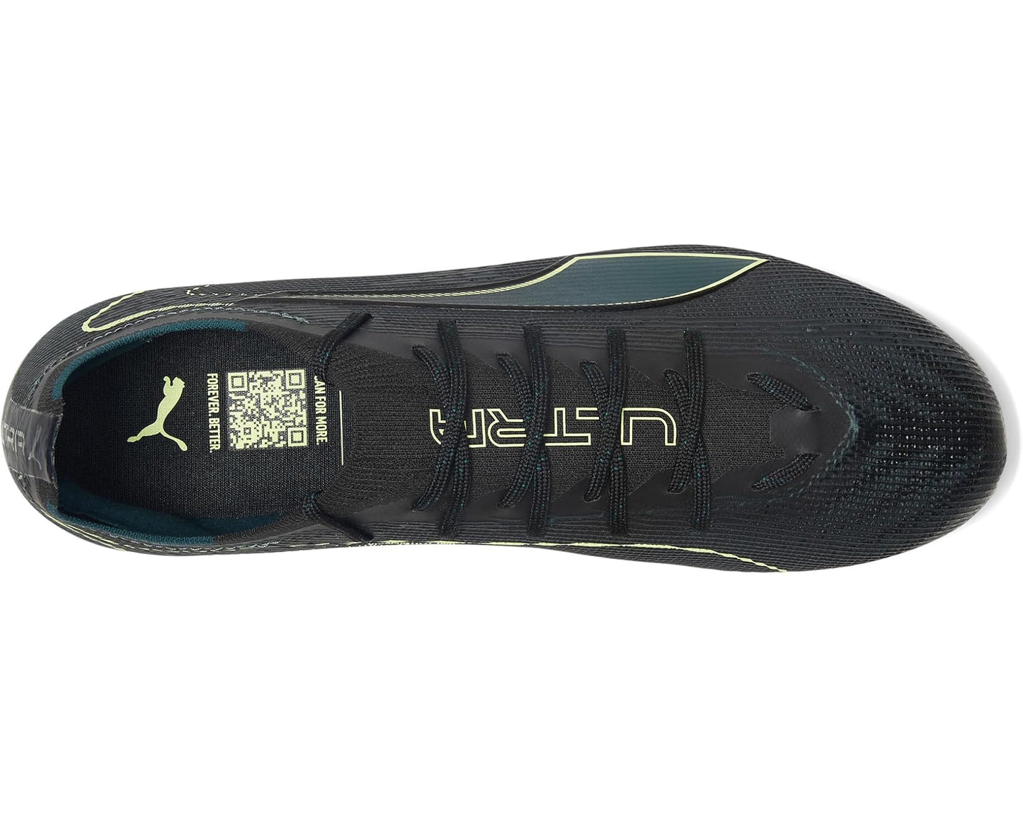 Men's PUMA Ultra 6 Pro Firm, Artificial Ground Soccer Cleats Black/Fizzy Light/Green Terrain