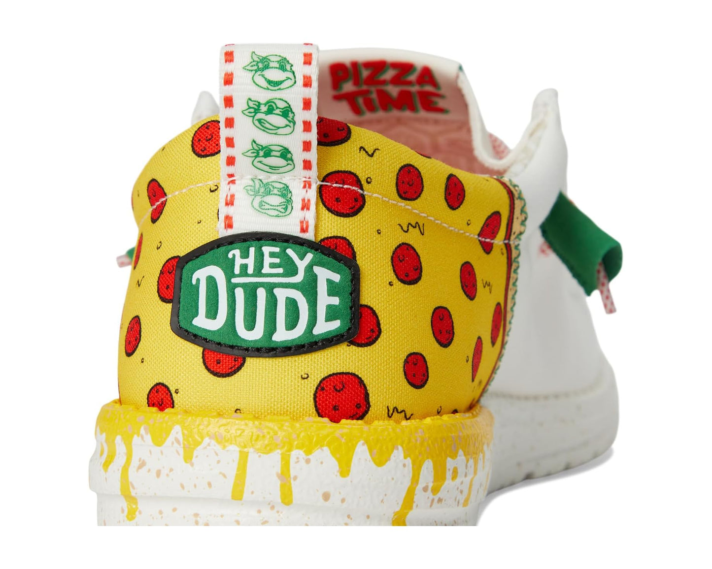 Men's Hey Dude Wally Funk TMNT Pizza White/Red