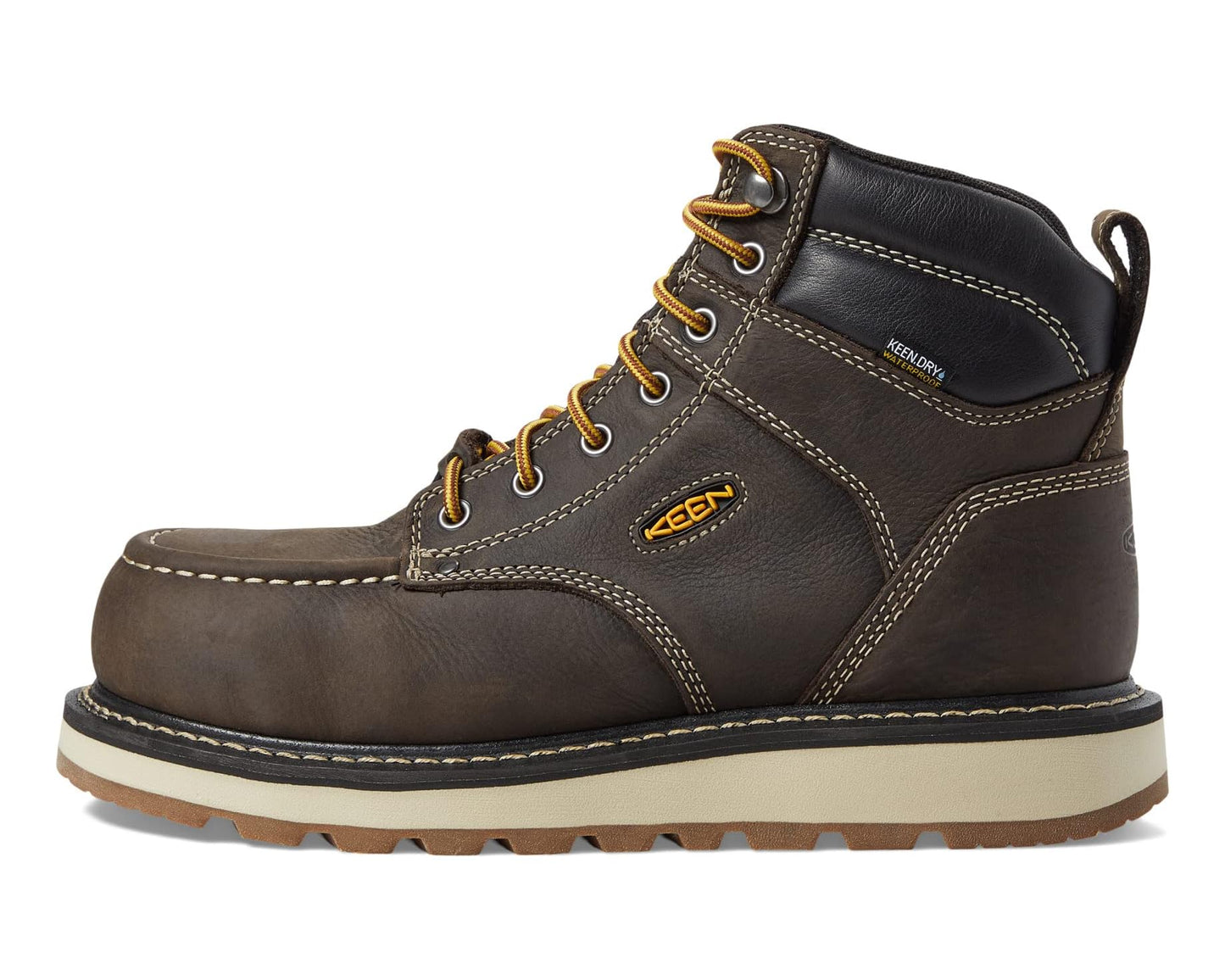 Men's KEEN Utility Cincinnati 6 Waterproof (Carbon Toe) Dark Chocolate/Sandshell