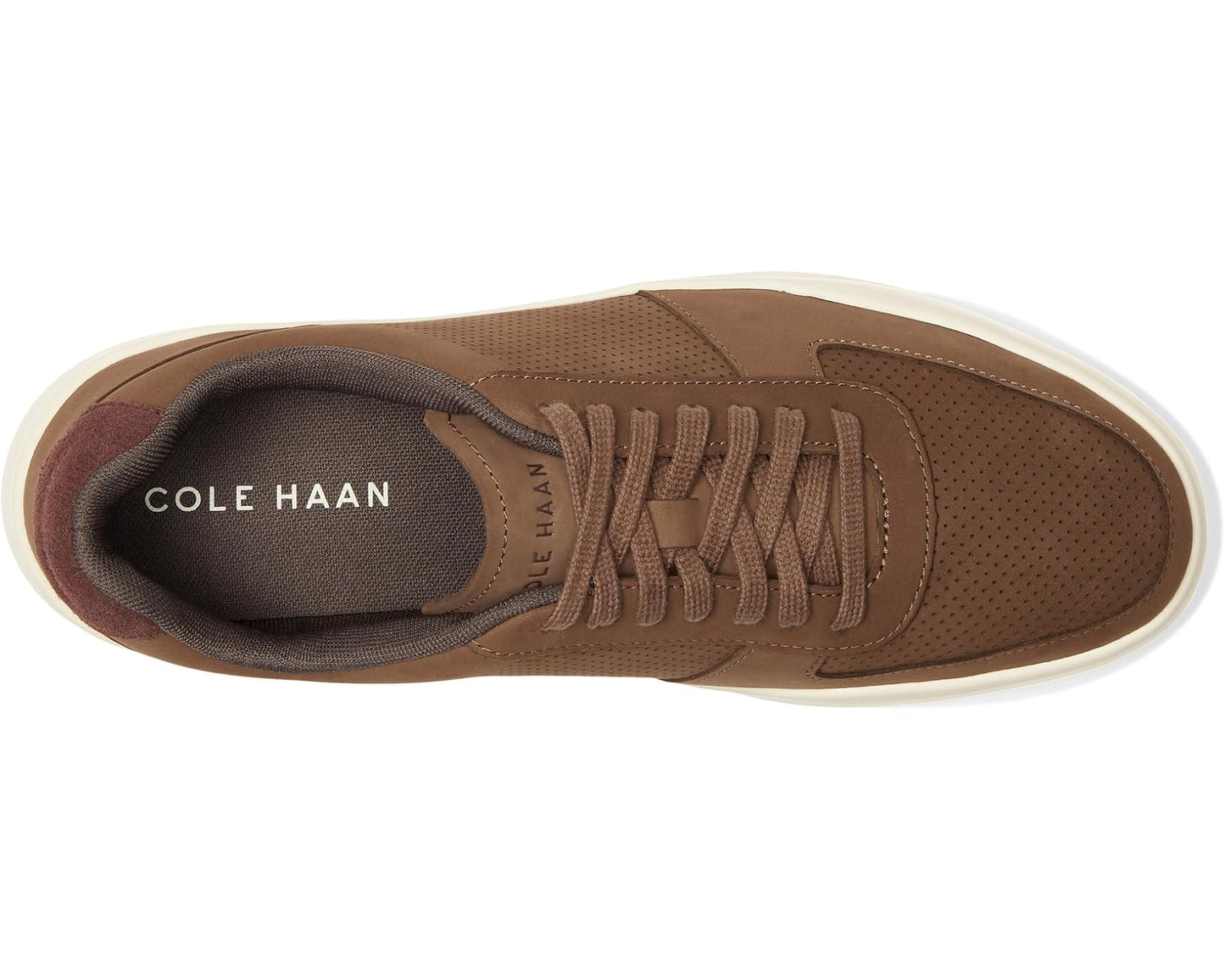 Men's Cole Haan Grand Crosscourt Modern Perf Sn Truffle Nubuck/Madeira/Ivory