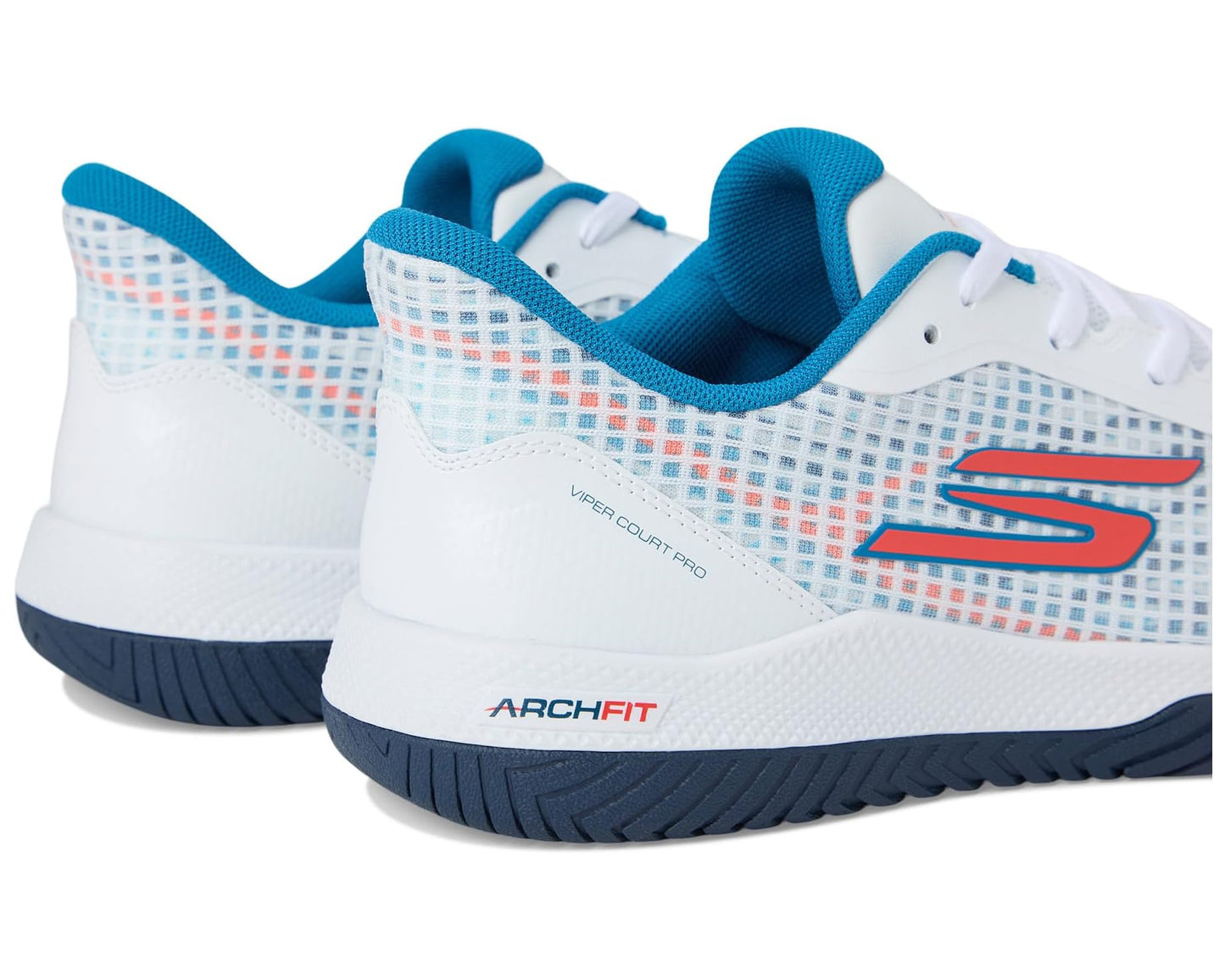 Men's SKECHERS Pickleball Viper Court Pro Sneaker White/Turquoise