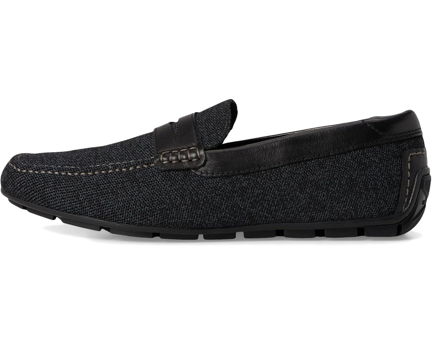 Men's Florsheim Motor Knit Moc Toe Penny Driver Black