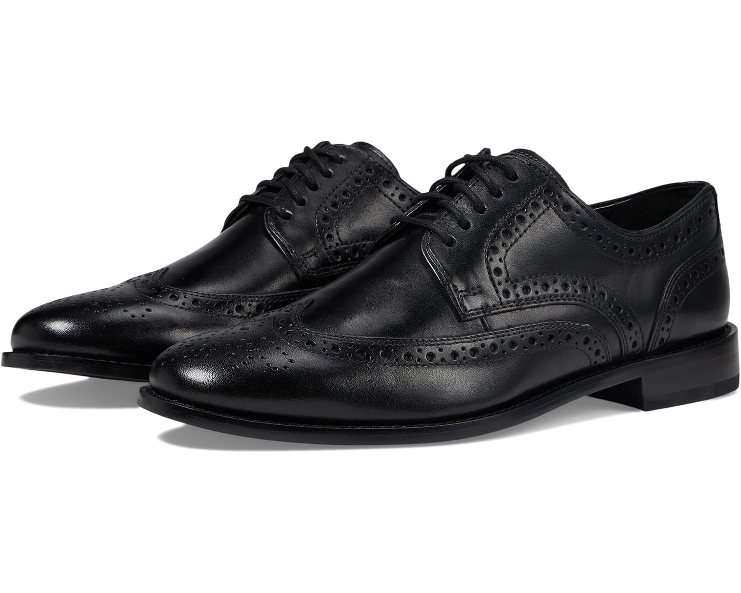 Men's Nunn Bush Nelson Wing Tip Dress Casual Oxford Black