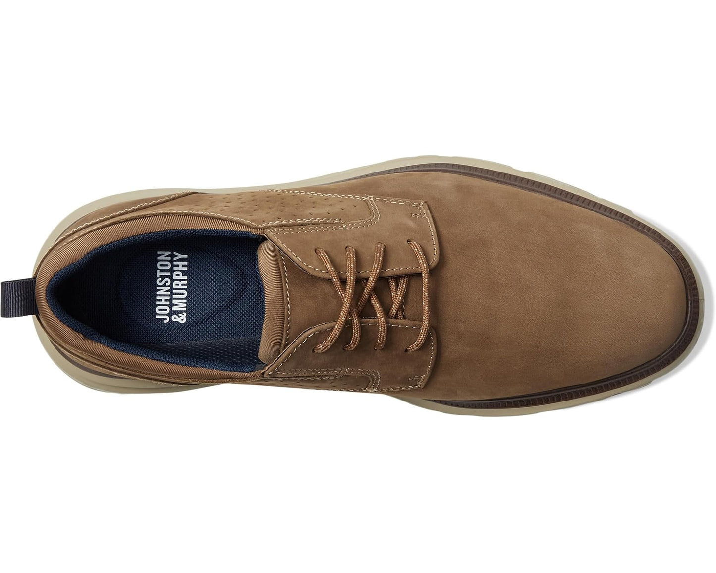 Men's Johnston & Murphy Jenkins Plain Toe Taupe Nubuck