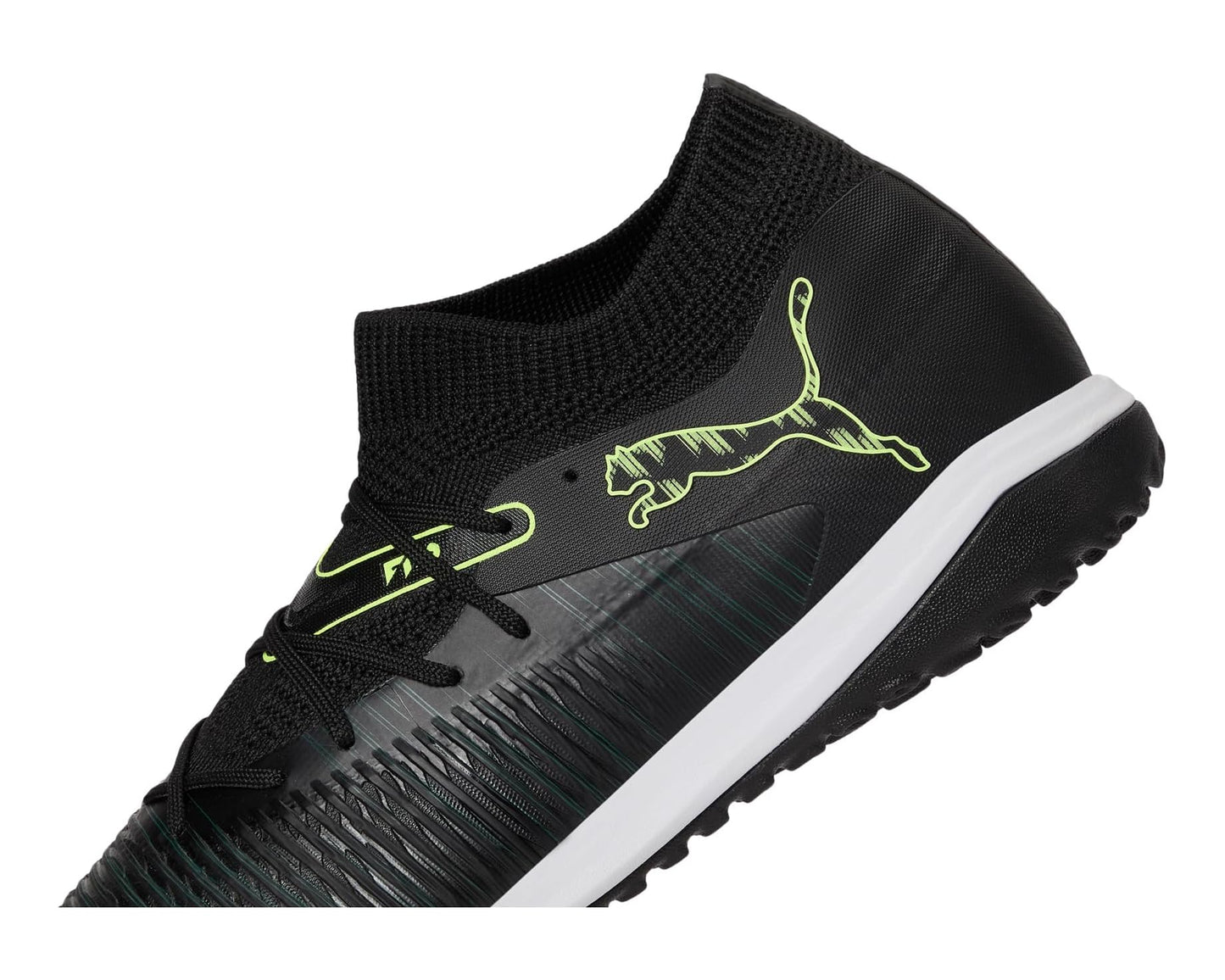 Men's PUMA Future 8 Match Turf Trainer Soccer Cleats Black/Fizzy Light/Green Terrain