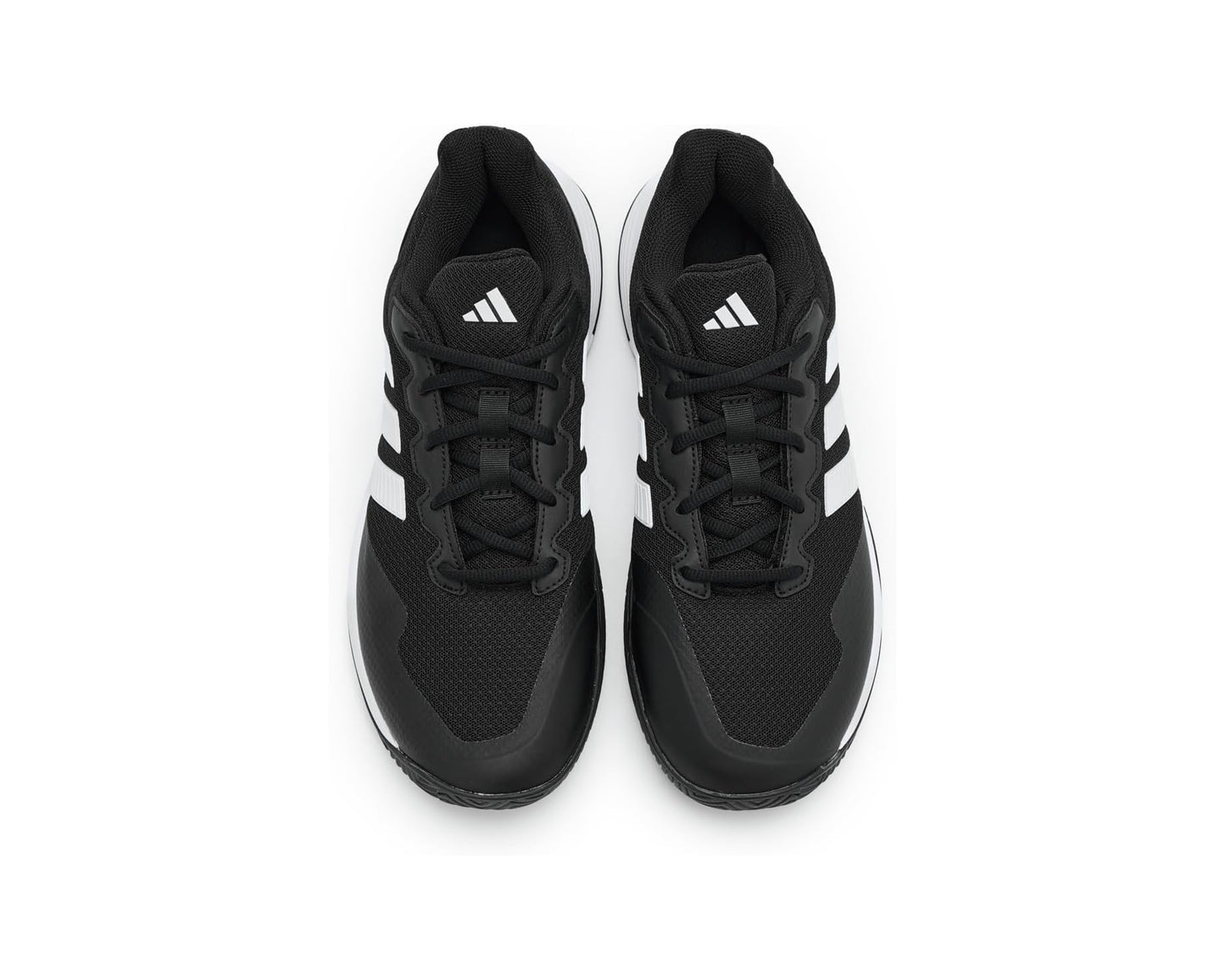 Men's adidas Gamecourt 2 Tennis Shoes Black/White/Silver Metallic
