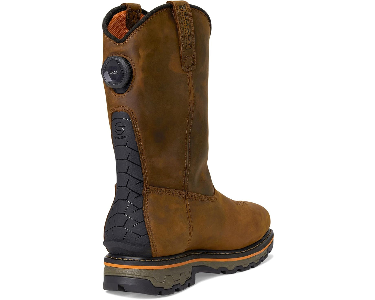 Men's Timberland PRO True Grit BOA Pull-On Composite Safety Toe Waterproof Earth Bandit Brown