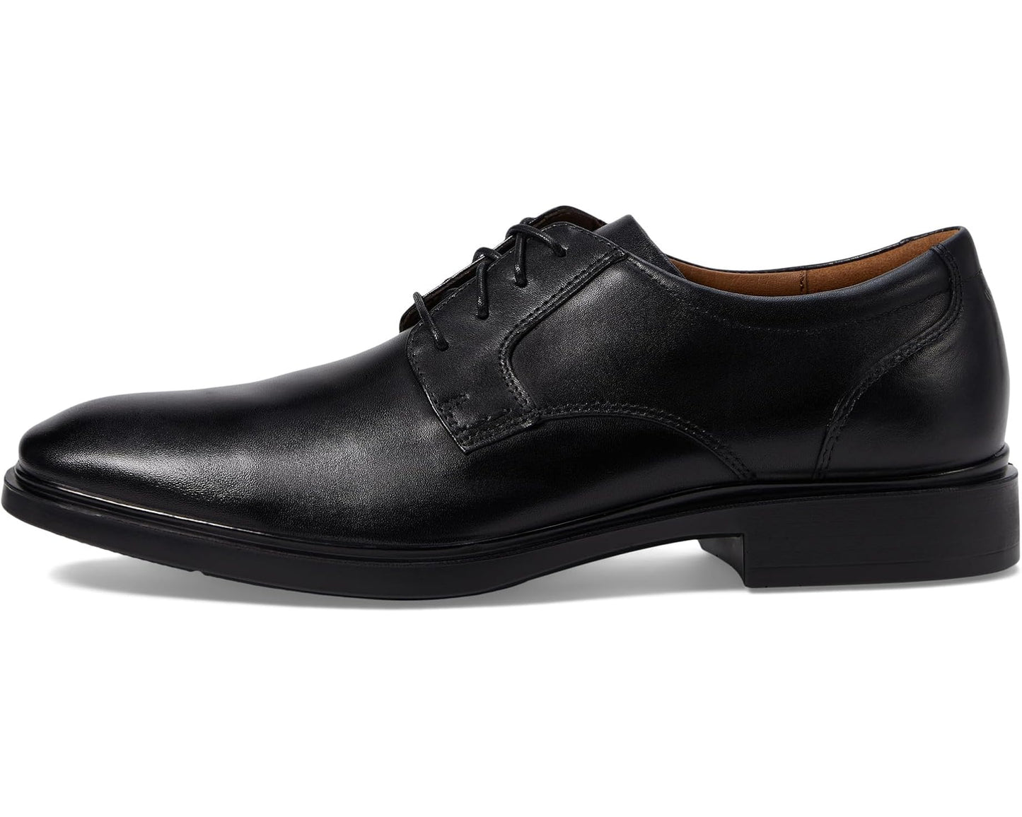 Men's Florsheim Forecast Waterproof Plain Toe Oxford Black Smooth
