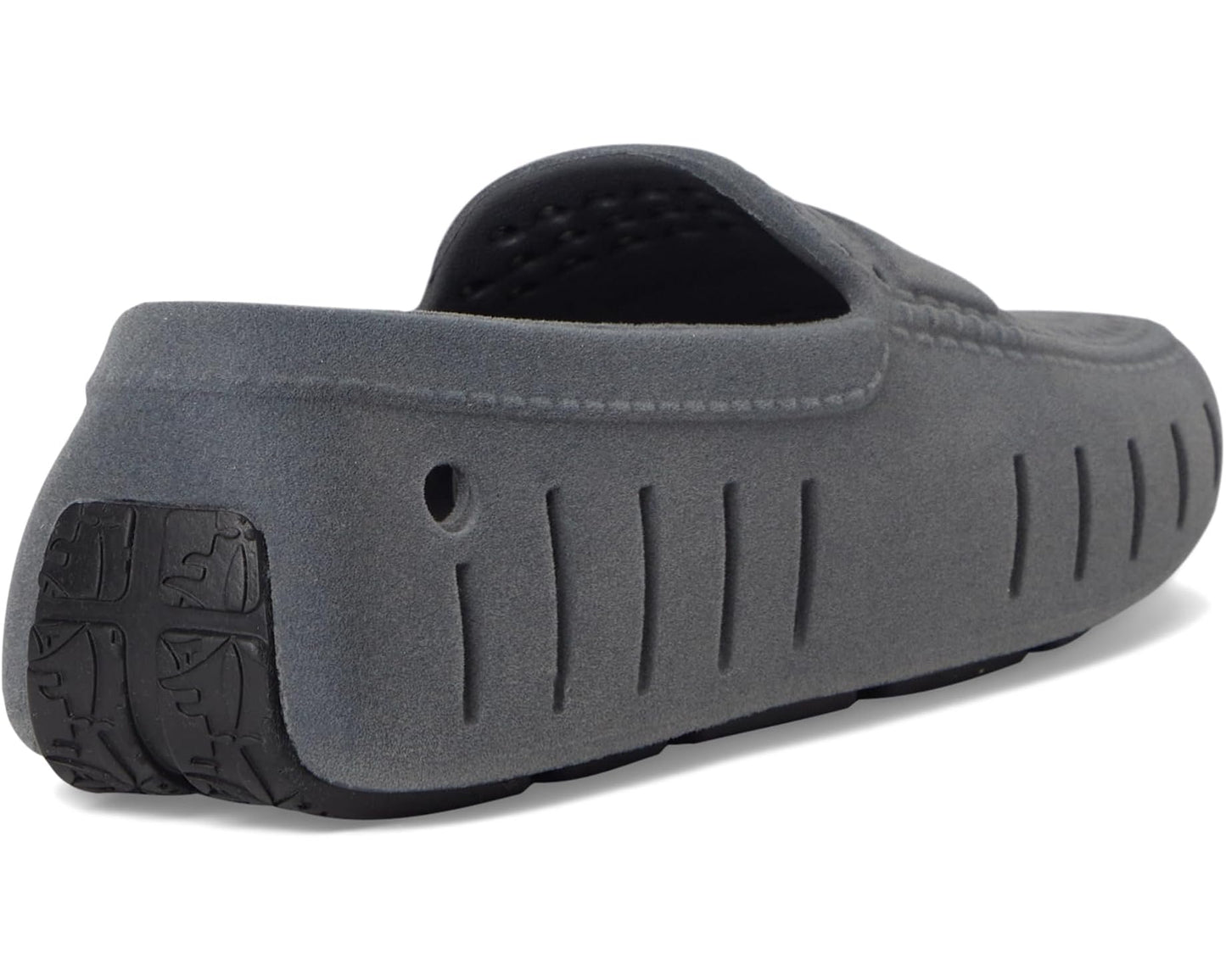 Men's Floafers Country Club Driver Faux Suede Slate Grey/Black Suede