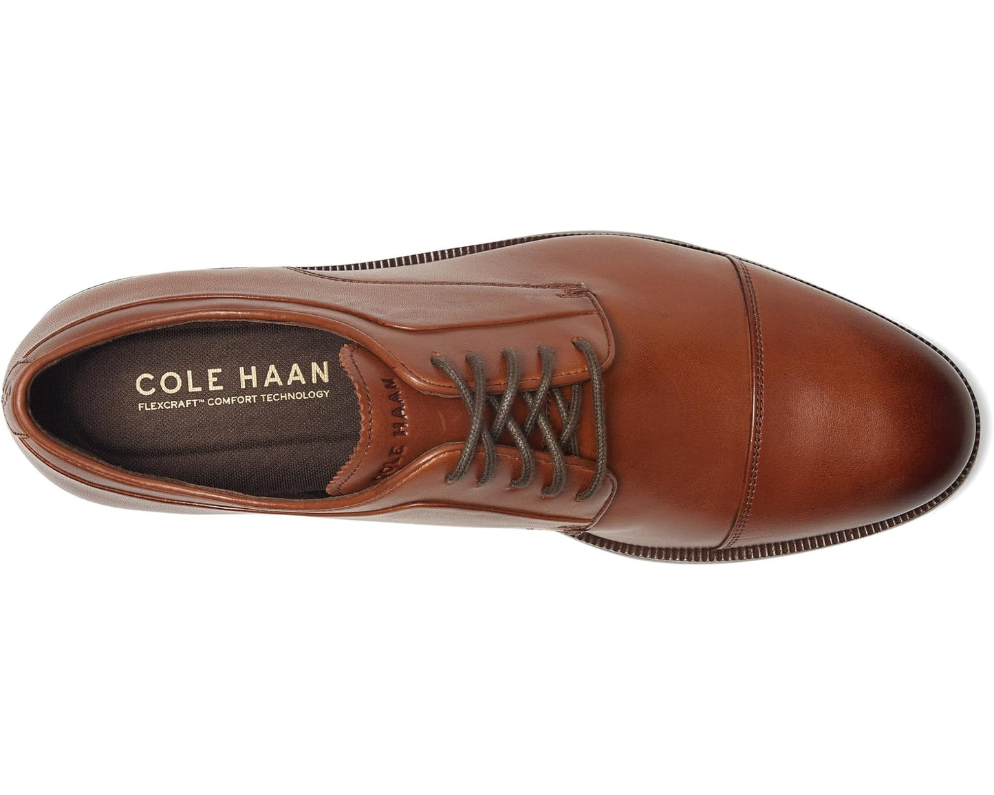 Men's Cole Haan Dean Grand Cap Toe Oxfords Brit Tan/Dark Chocolate/Natural