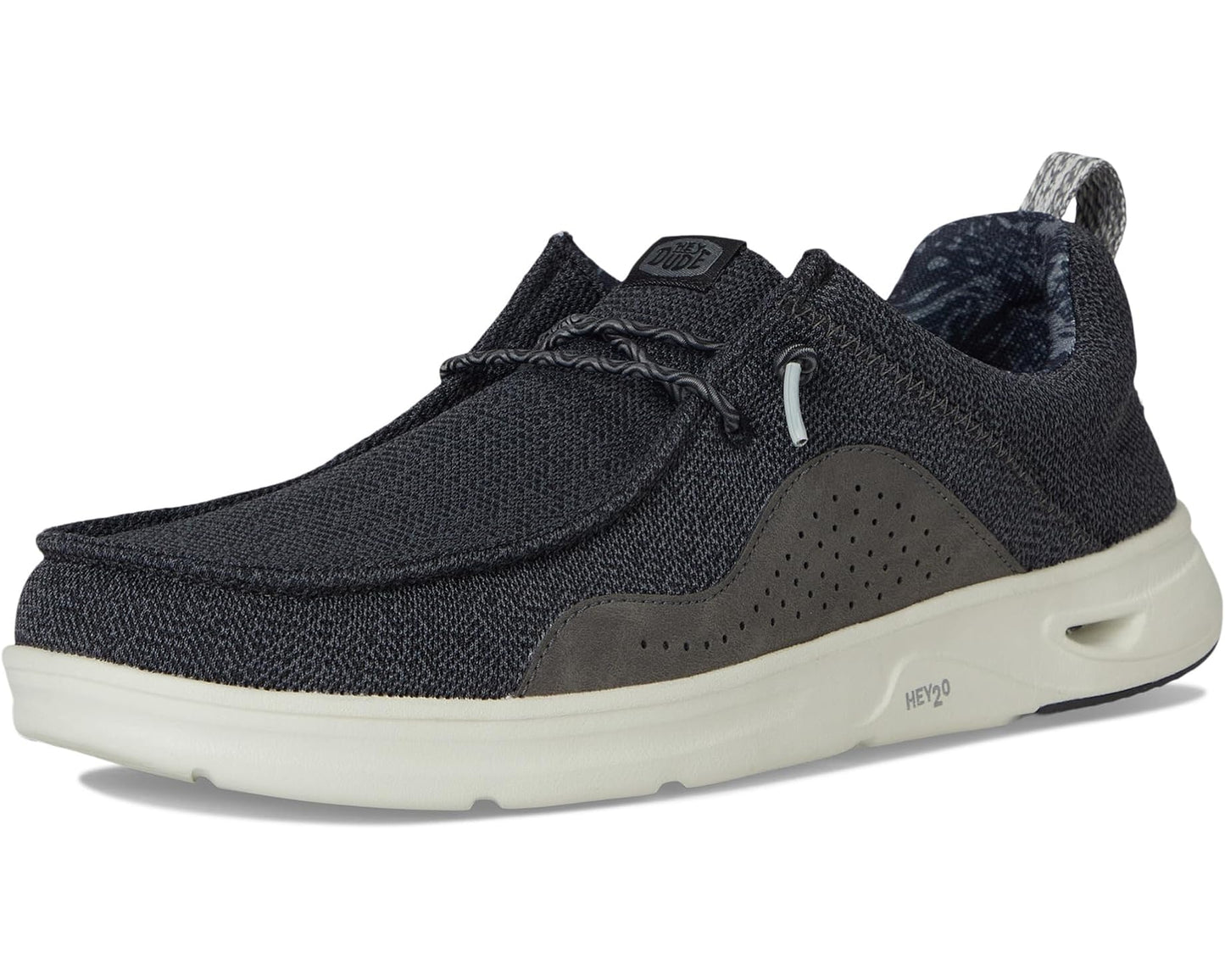 Men's Hey Dude Wally Hey2O Mesh Black/Monument Grey