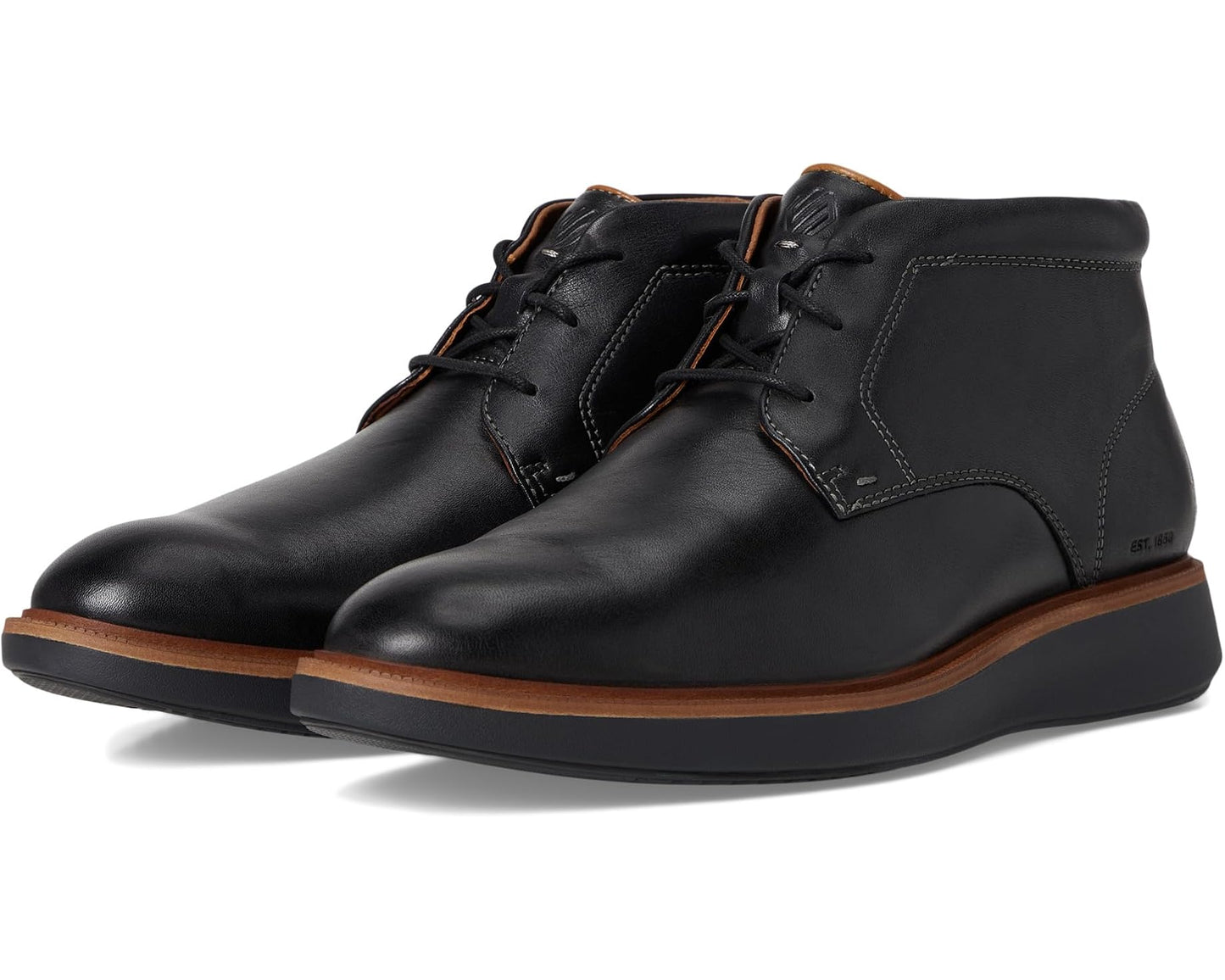 Men's Johnston & Murphy Xc+ Parker Chukka Black Waterproof Full Grain