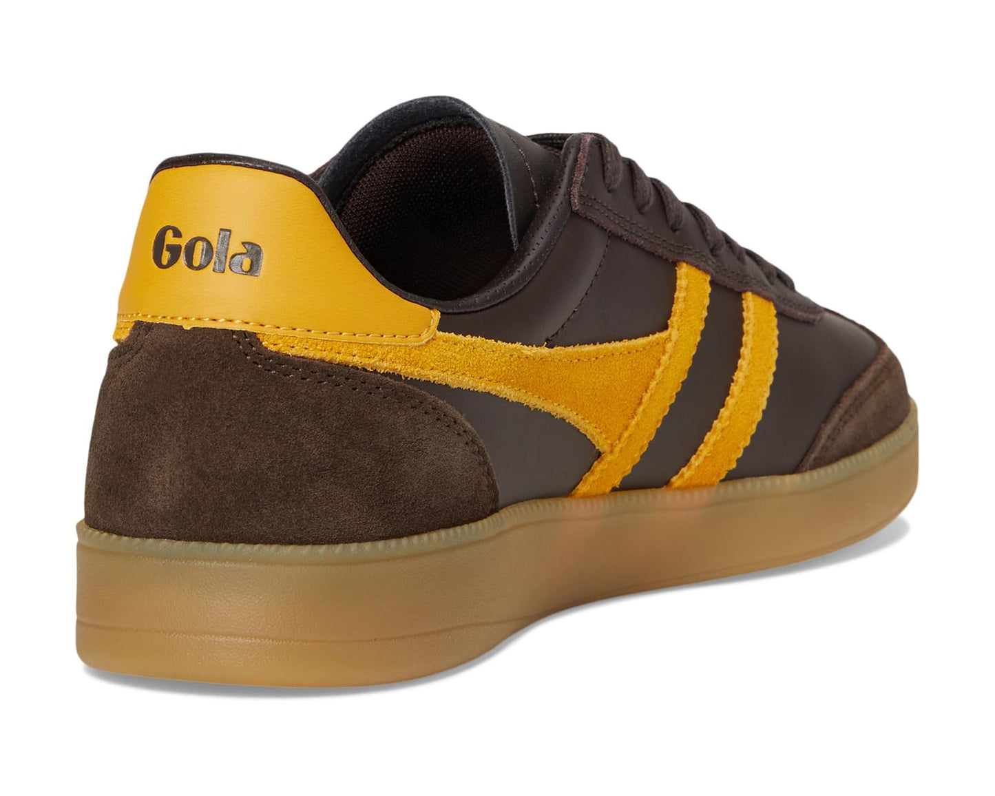 Men's Gola Viper Leather Dark Brown/Sun/Gum