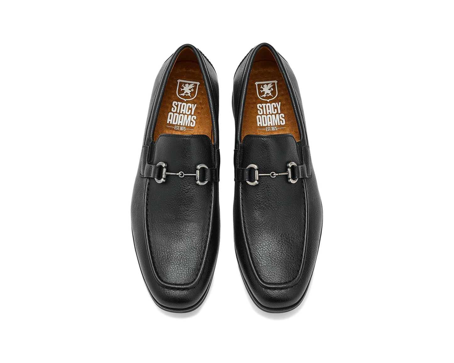 Men's Stacy Adams Richmont Moc Toe Slip-On Loafer Black Tumble