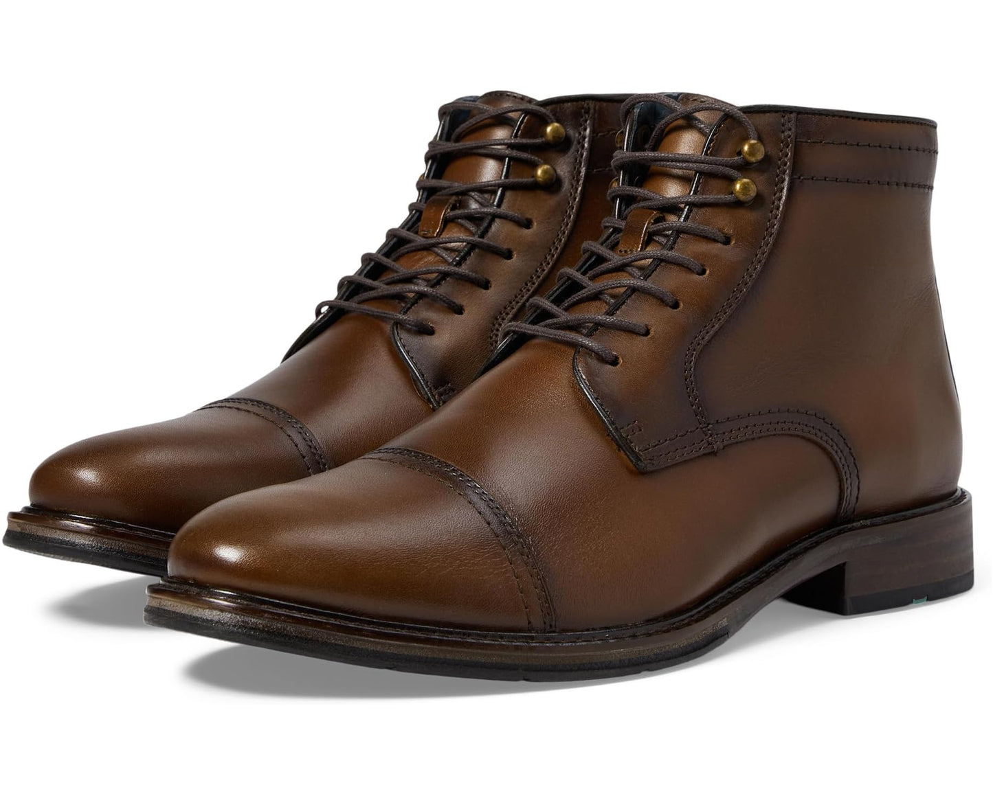 Men's Johnston & Murphy XC Flex Raleigh Cap Toe Zip Dark Tan Full Grain
