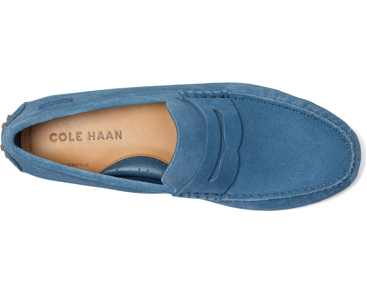 Men's Cole Haan Davies Grand Penny Driving Loafers China Blue Suede/Gum