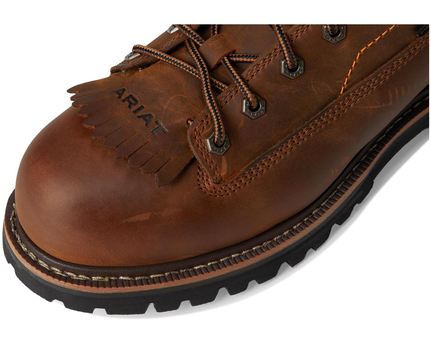 Men's Ariat Longview Shock Shield 8 Waterproof Composite Toe Work Boots Copper Brown