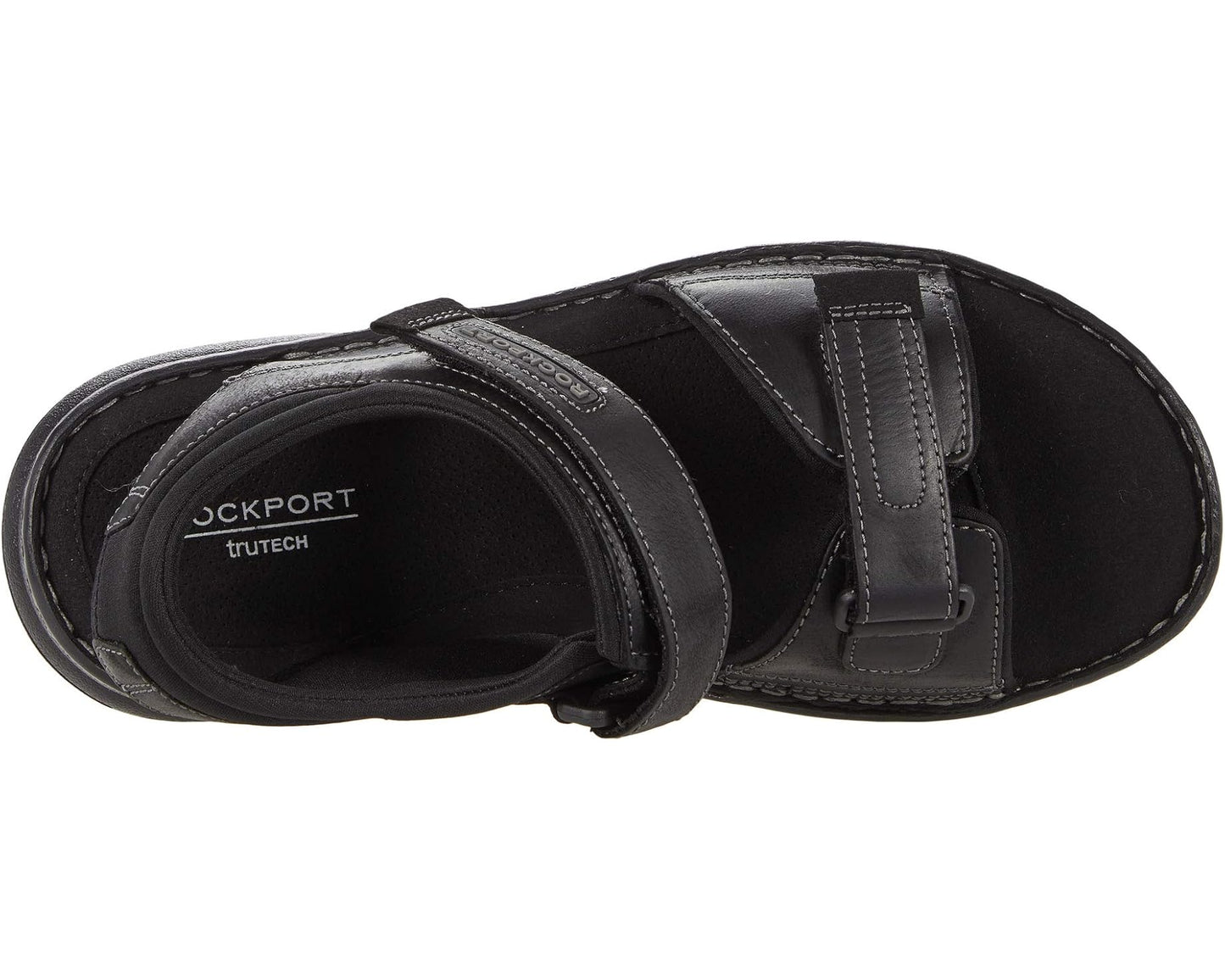 Men's Rockport Darwyn Quarter Strap Black Leather II