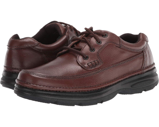 Men's Nunn Bush Cameron Comfort Walking Oxford Brown Tumbled Leather