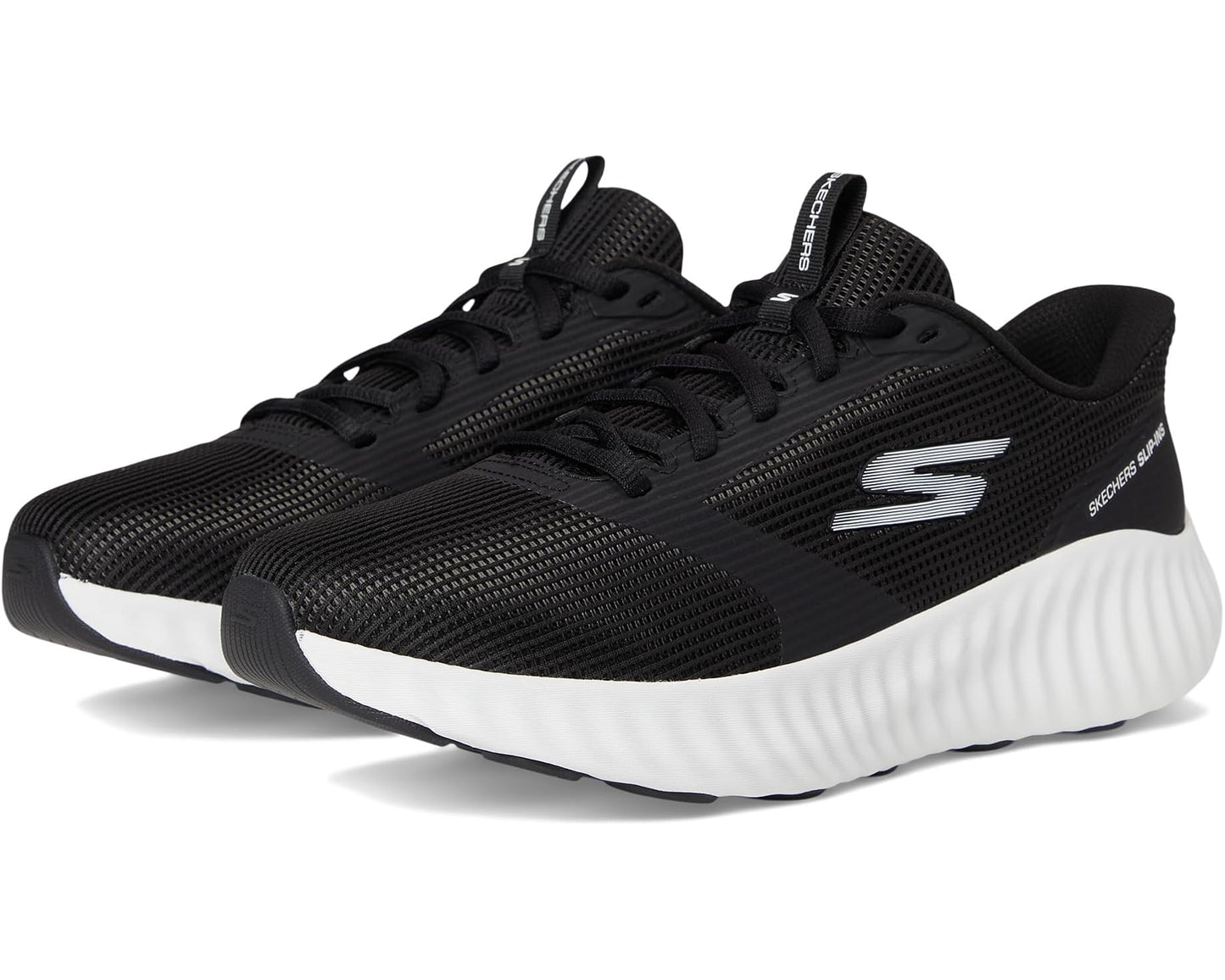 Men's SKECHERS Hands Free Slip-ins Go Run Now Sneaker Black/White