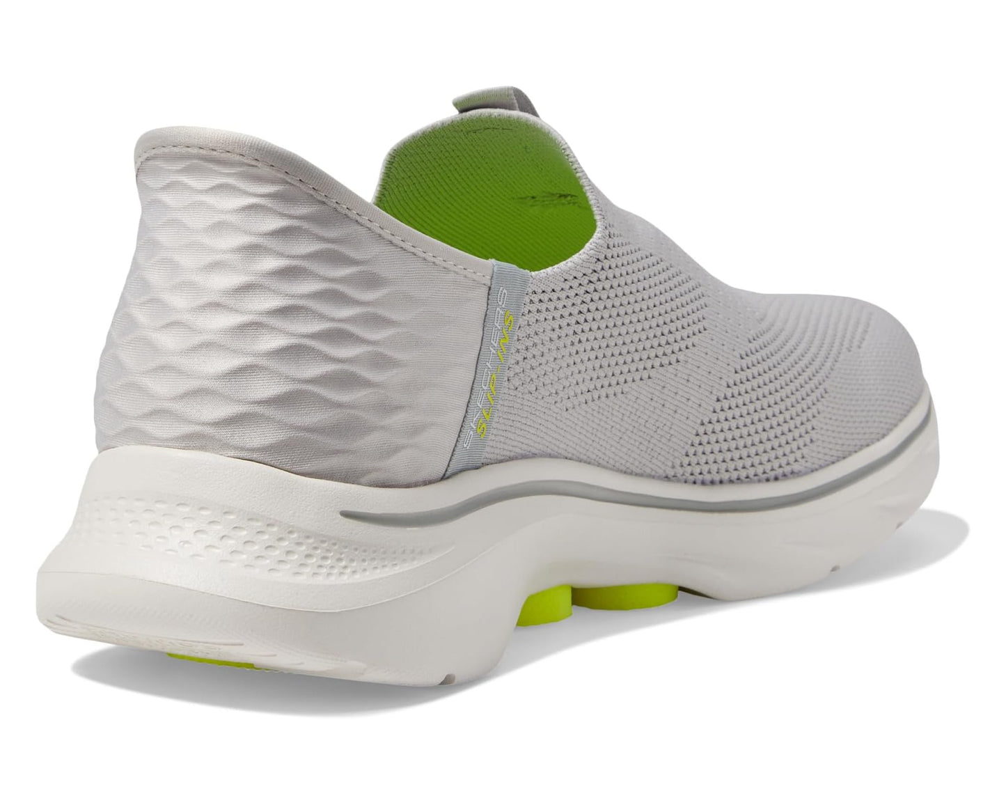 Men's SKECHERS Performance Go Walk 7 - Easy On 2 Hands Free Slip-Ins Grey/Yellow
