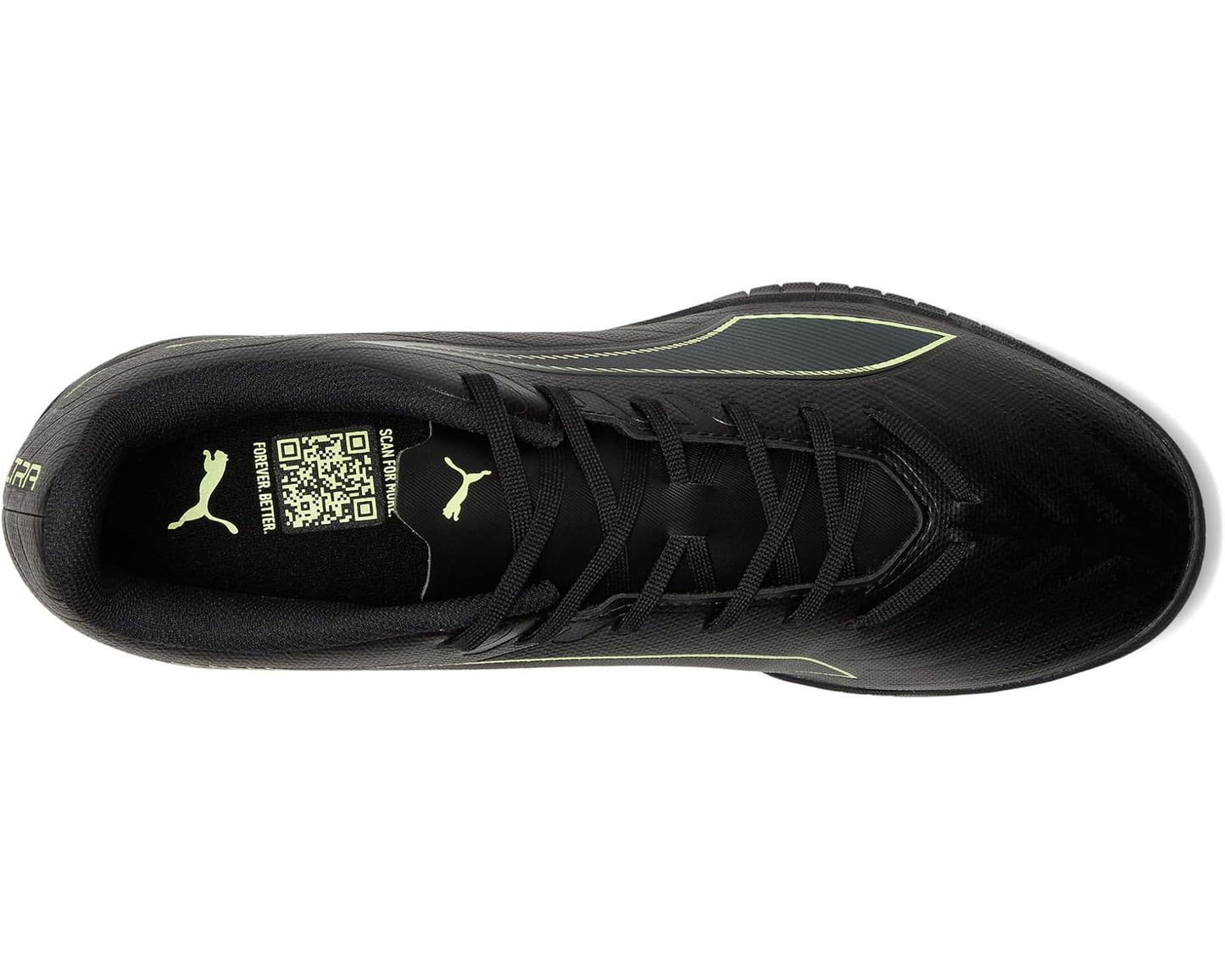Men's PUMA Ultra 6 Play Turf Trainer Soccer Cleats Black/Fizzy Light/Green Terrain