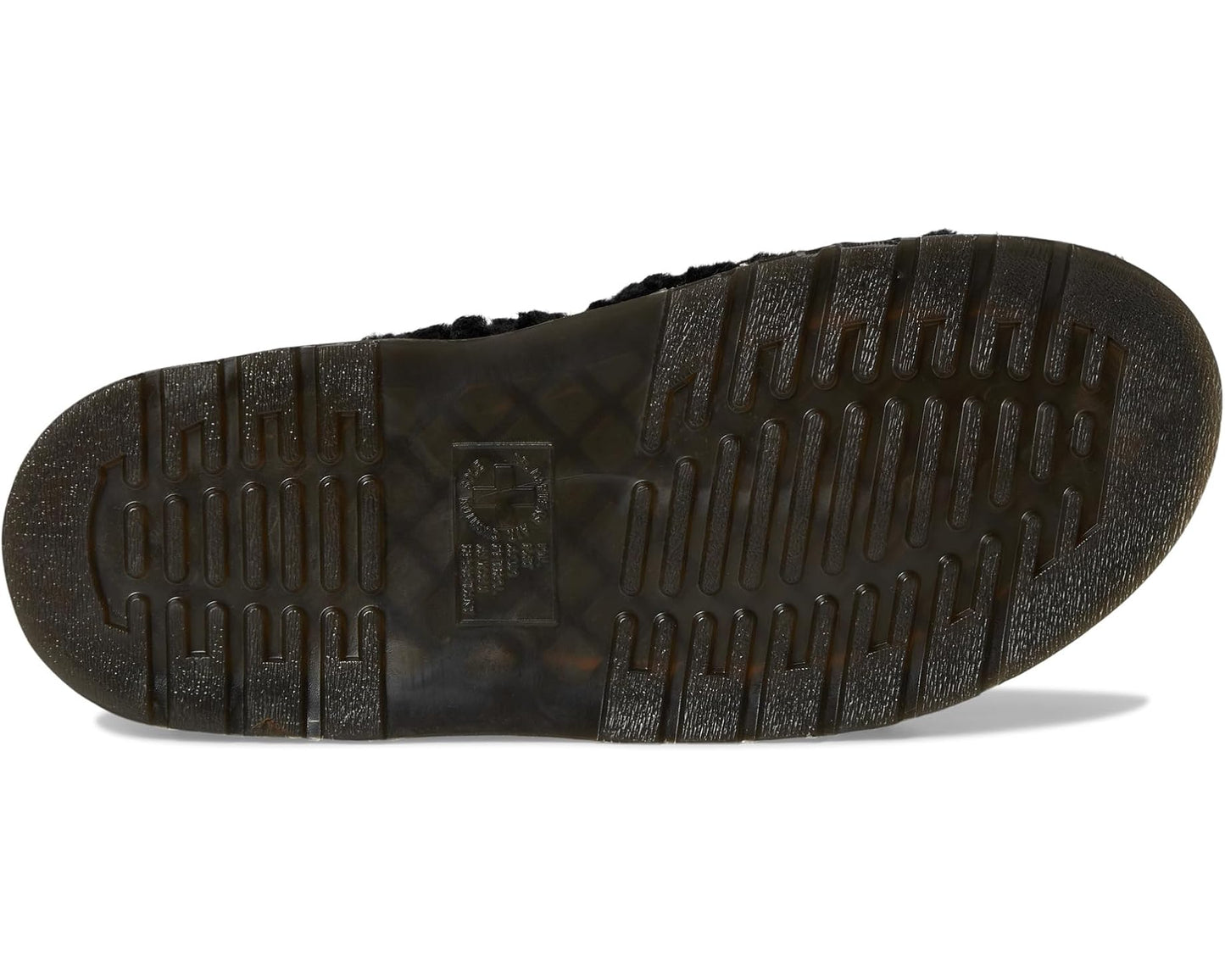 Unisex Dr. Martens Jorge II Faux Fur Lined Deluxe Borg Slingback Mules Black