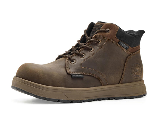 Men's SKECHERS Work Declon Comp Toe Brown