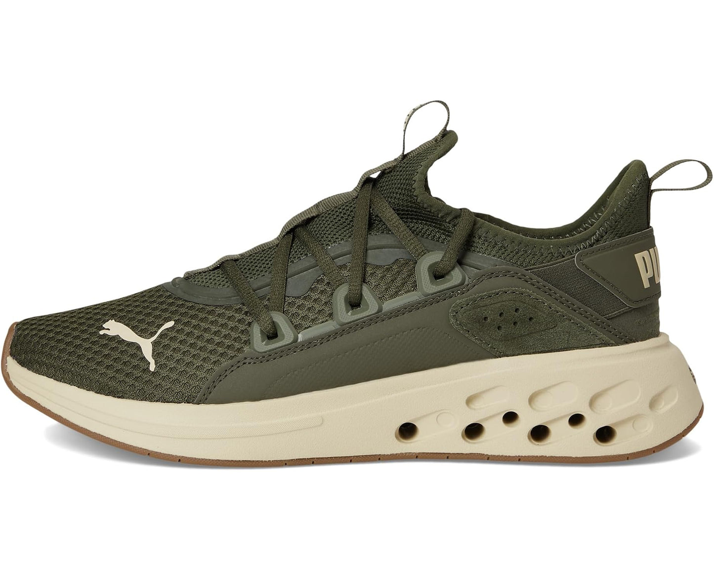 Men's PUMA Softride Frequence Shoes Dark Olive/Toasted Almond
