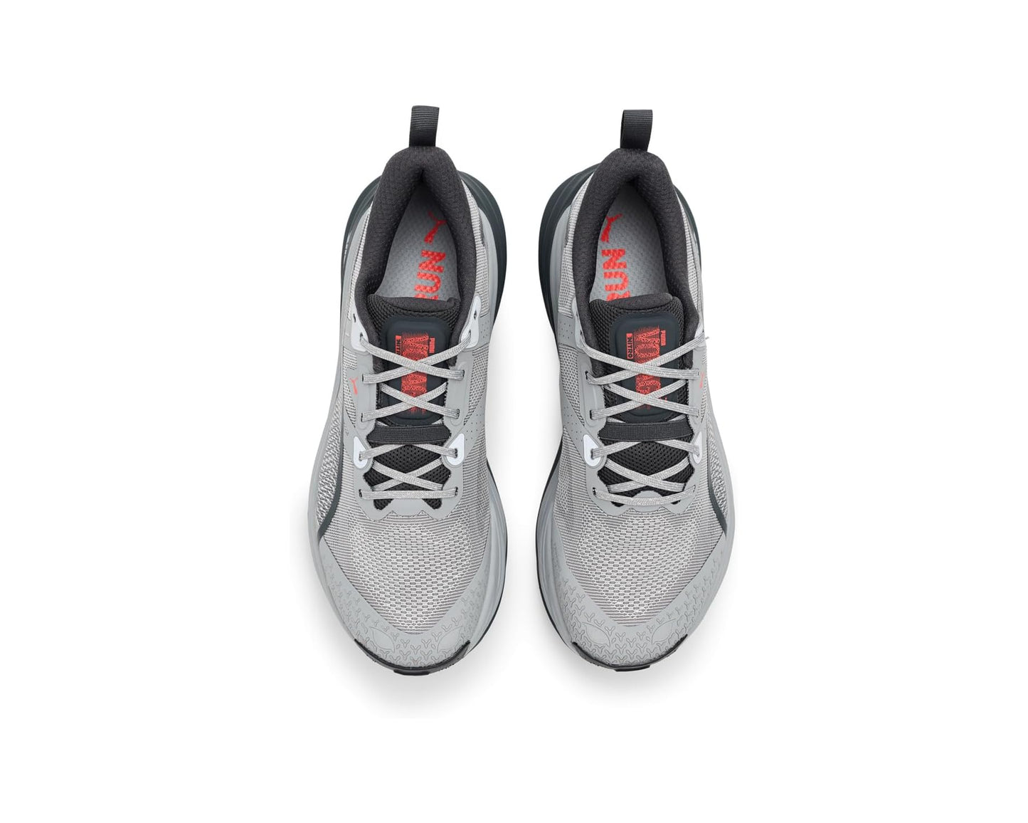 Men's PUMA Voyage Nitro 4 Trail Running Shoes Grey Echo/Red Glamour
