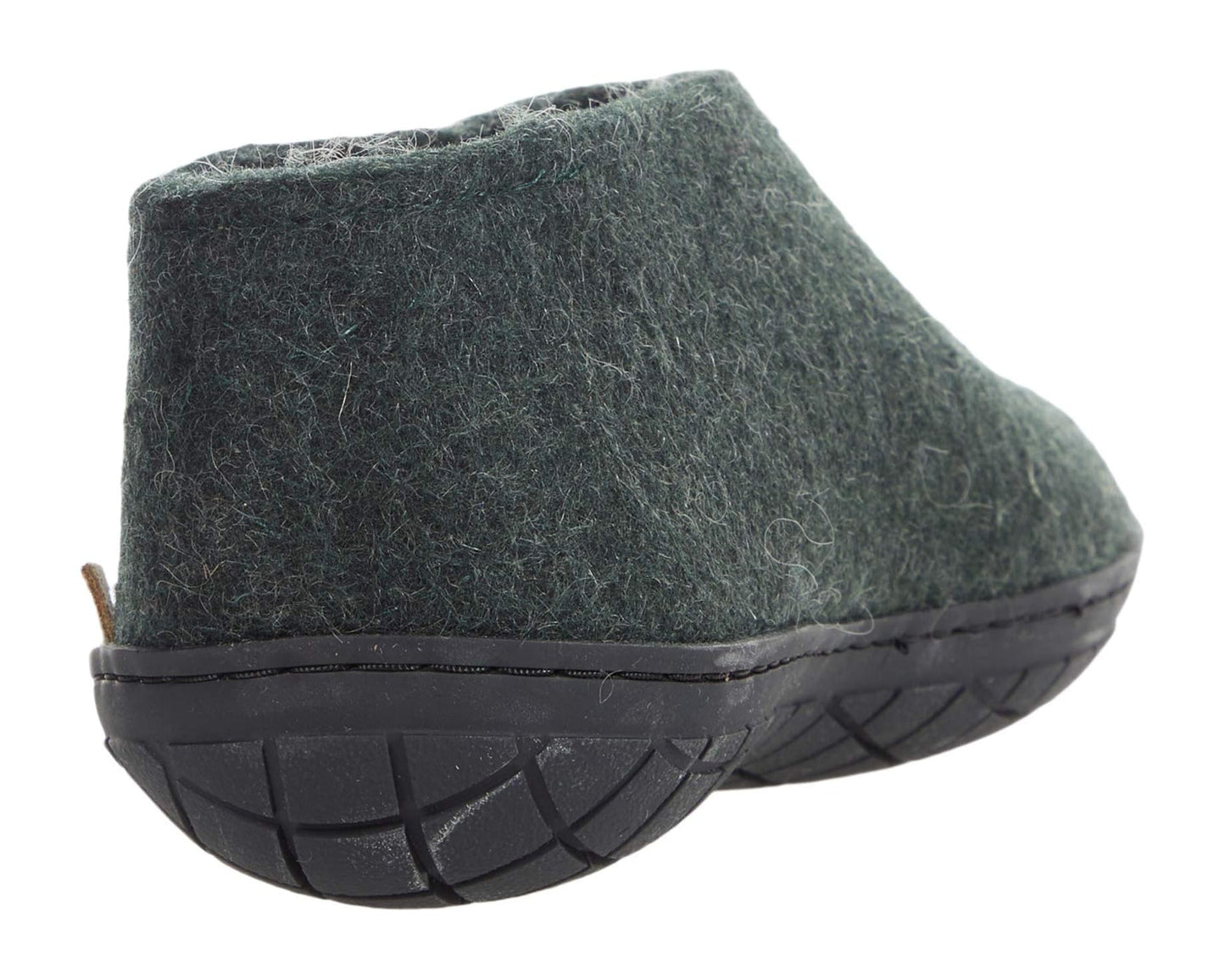 Unisex Glerups Wool Shoe Rubber Outsole Forest/Black Rubber