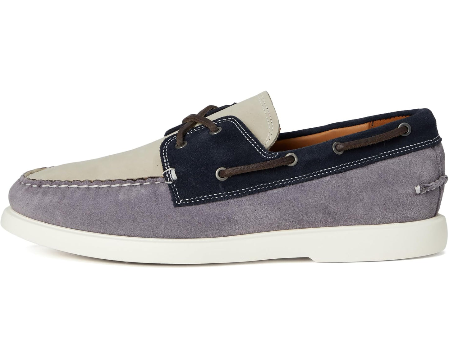 Men's Allen Edmonds Panama Boat Shoes Steel Blue Mix Leather