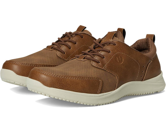 Men's Nunn Bush Conway Moccasin Toe Oxford Casual Lace Up Lightweight Athletic Style Tan
